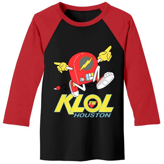 KLOL Houston Houston Texas Rock Radio Station 1970s 1980s Retro Vintage ringer Baseball Tees
