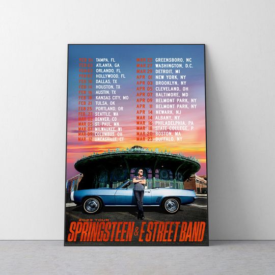 2023 Bruce Springsteen and The E Street Band Tour Poster