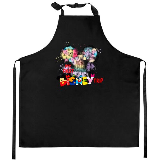 My First Disney Trip 2023 Kitchen Aprons, Disney Trip 2023 Kitchen Aprons, Family Disney Kitchen Aprons