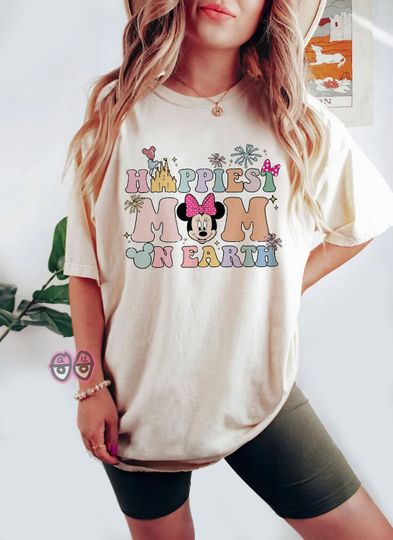 Disney Happiest Mom On Earth Shirt, Magic Kingdom Shirt, Minnie Mouse Shirt, Mom Shirt