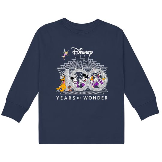 Disney 100th Anniversary Kids Long Sleeve T-Shirts, Disney 100 Years Of Wonder Kids Long Sleeve T-Shirts, Disney Trip Kids Long Sleeve T-Shirts