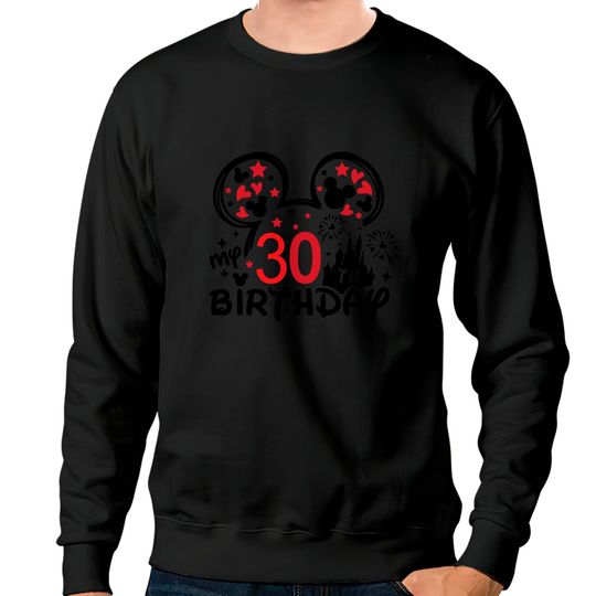 30th Birthday Sweatshirts, Disney Squad, Minnie Mickey Birthday Squad Sweatshirts