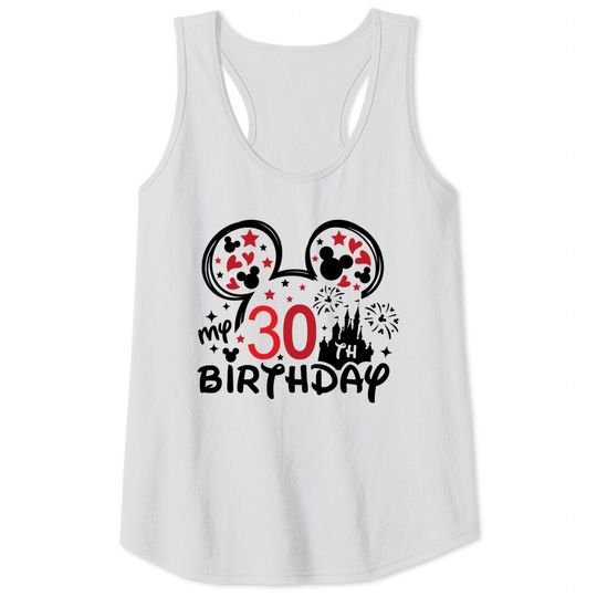 30th Birthday Tank Tops, Disney Squad, Minnie Mickey Birthday Squad Tank Tops