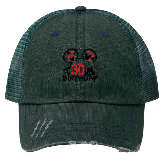 30th Birthday Trucker Hats, Disney Squad, Minnie Mickey Birthday Squad Trucker Hats