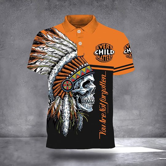Discover Skull Every Child Matters You Are Not Forgotten Polo Shirt
