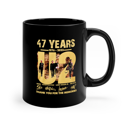 U2 Rock Band 47 Years 1976 2023 Mugs
