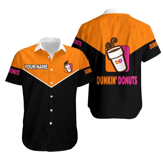Dunkin Donuts simple custom name Summer Hawaiian Shirts|