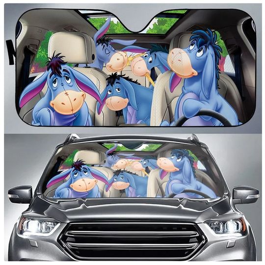 Eeyore Car Auto Sunshade, Sun Shade For Car, Cartoon Auto Sunshade