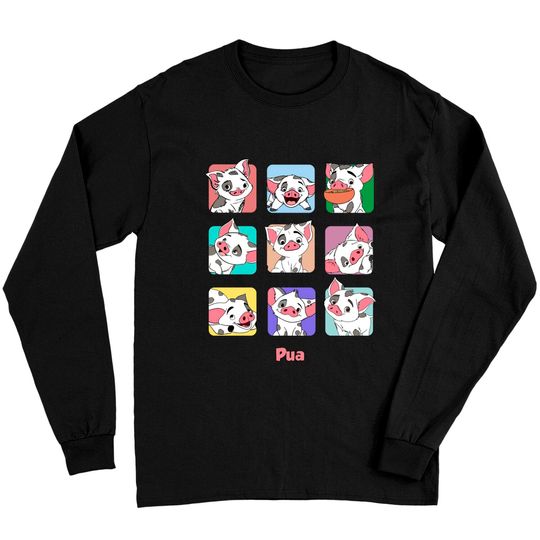 Disney Pua Pig Moods Long Sleeves, Disney Moana Pua Portrait Long Sleeves