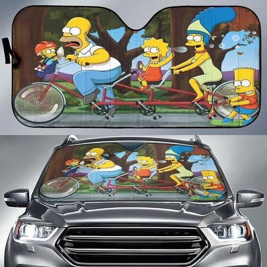The Simpsons Auto Sunshade, Cartoon Car Sunshade, Disney Car Accessories
