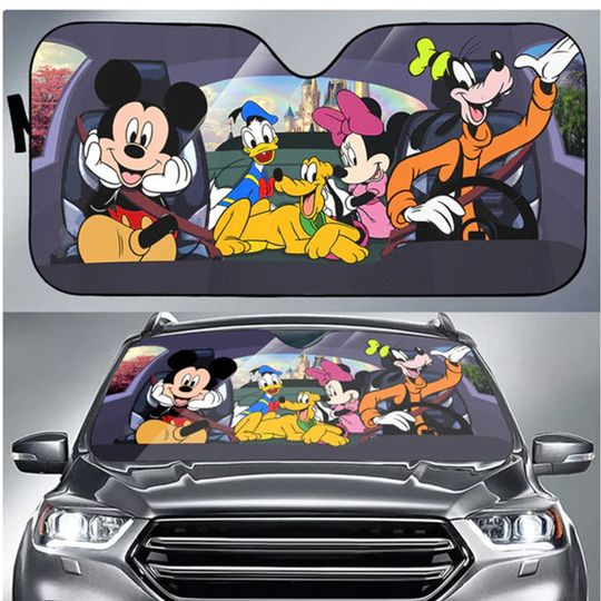 Disney mickey and friends Car Sunshade, Disney mickey and friends Auto Sunshade