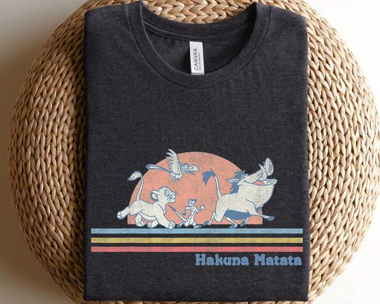 Disney The Lion King Hakuna Matata Retro Sunet Shirt, Magic Kingdom WDW Holiday T-shirt