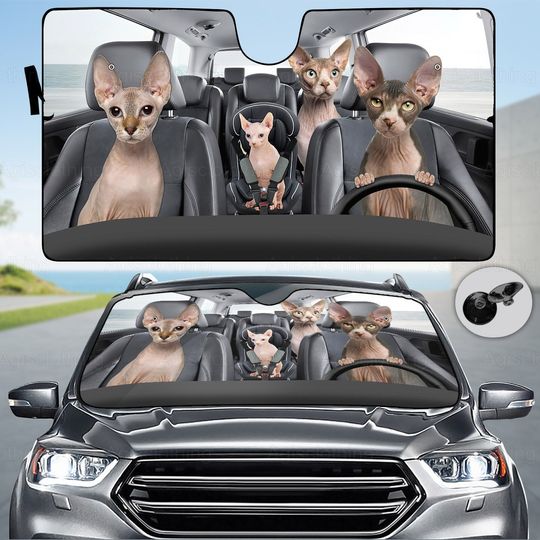 Discover Sphynx Car Sunshade, Sphynx Gifts