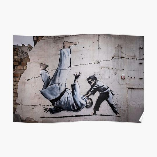 Banksy - Judo Boy Premium Matte Vertical Poster