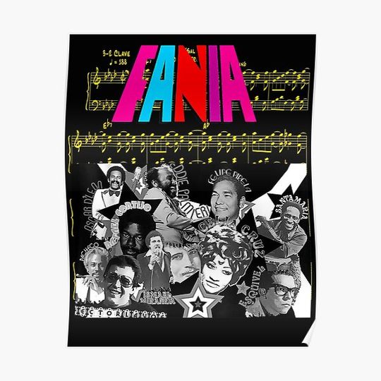Discover Fania AllStars Names, Design Premium Matte Vertical Poster