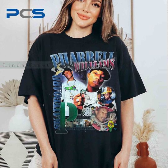 Pharrell Williams Shirt, 90s Hip Hop Rap Tee, Neptunes Vintage Style T-Shirt