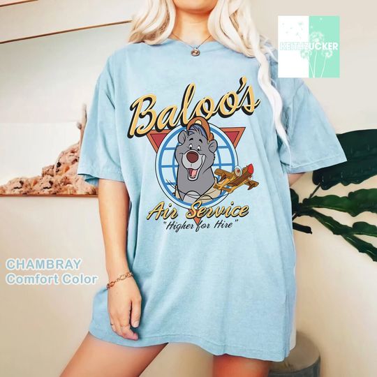Disney Talespin Funny Baloo's Air Service Retro Shirt