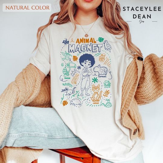 Vintage Disney Encanto Animal Magnet T Shirt