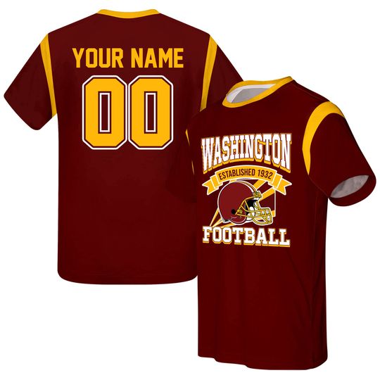Discover Washington Football Shirt, Football Shirts Customized Your Name And Number