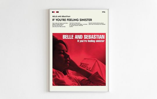 Minimalist Belle and Sebastian If youre feeling sinister album art Poster