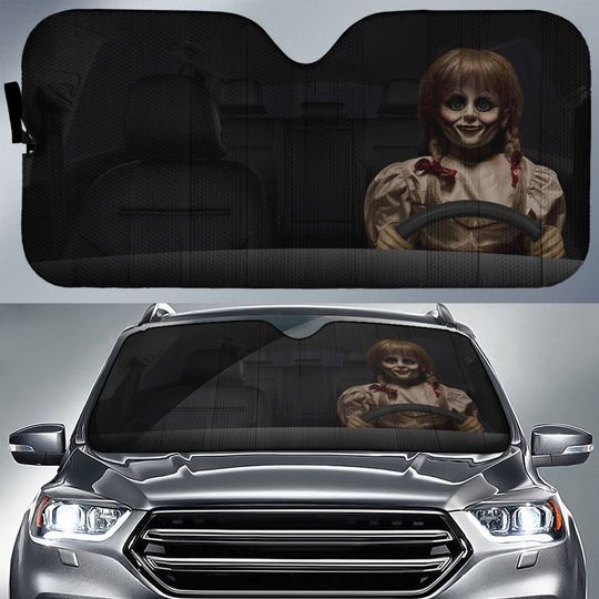 Annabelle Car Sunshade Horror Halloween Car Sunshade Annabelle Horror Movie Car Sunshade