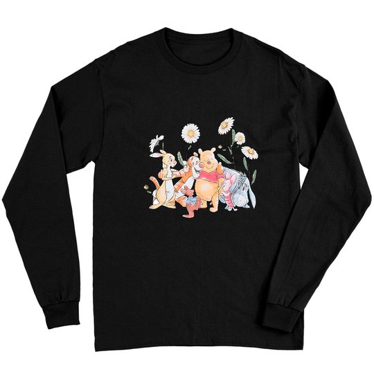 Winnie The Pooh Disney Comfort Color Long Sleeves, Retro Winnie The Pooh Long Sleeves
