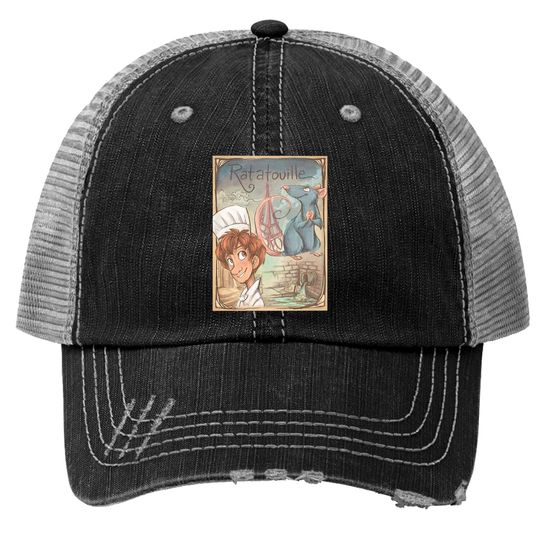 Vintage Ratatouille Trucker Hats, Disney Comfort Colors Trucker Hats, Chef Remy Trucker Hats