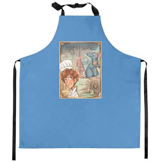 Vintage Ratatouille Kitchen Aprons, Disney Comfort Colors Kitchen Aprons, Chef Remy Kitchen Aprons