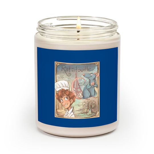 Vintage Ratatouille Scented Candles, Disney Comfort Colors Scented Candles, Chef Remy Scented Candles