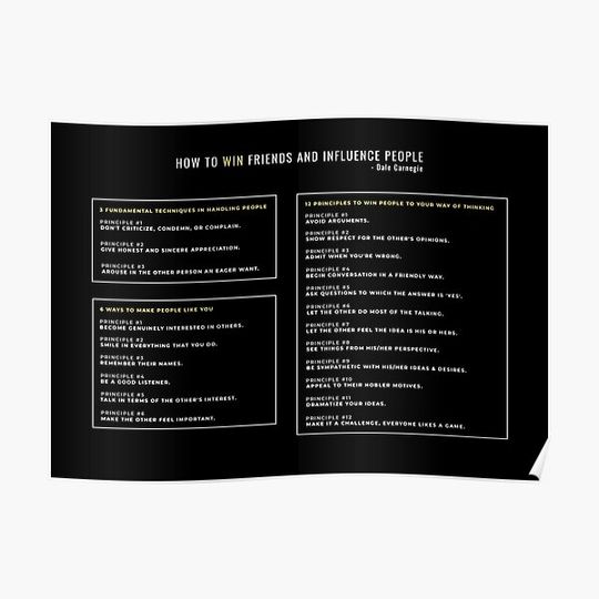 How to Win Friends and Influence People - Dale Carnegie Premium Matte Vertical Poster