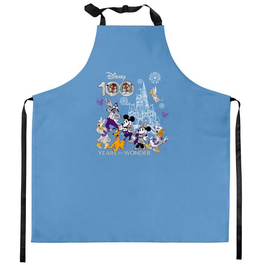 Disney 100 Years Of Wonder Kitchen Aprons, Disney 100th Kitchen Aprons, Disney 100th Anniversary Kitchen Aprons