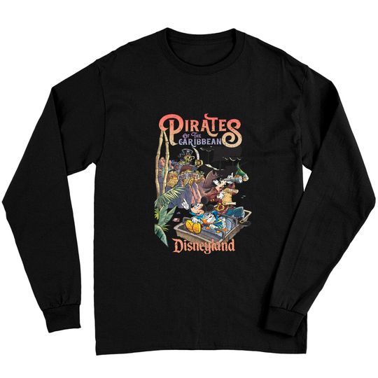 Vintage Pirates of the Caribbean Disneyland Long Sleeves, Mickey Pirates Long Sleeves