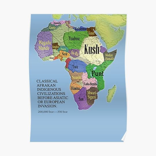 Classical Ancient African Map Premium Matte Vertical Poster