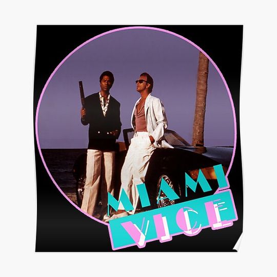 Miami Vice Retro Premium Matte Vertical Poster