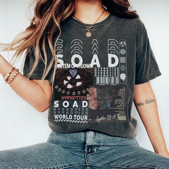 SYSTEM OF DOWN Music Shirt, Vintage SOAD World Tour 2023 Album Tee