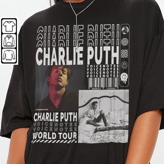 Discover Charlie Puth Music Shirt, Vintage 90s Live Experience Tour 2023 Album