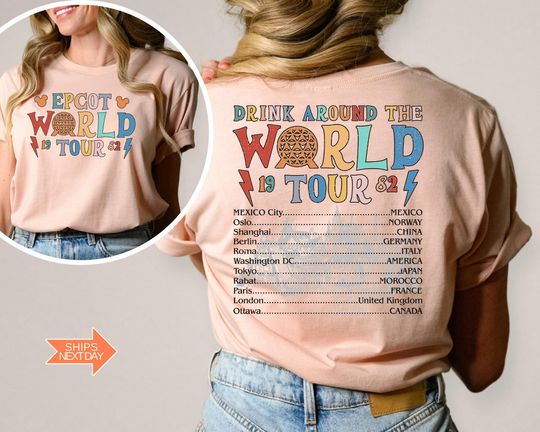 Disney Epcot World Tour Shirt, Retro Disney Epcot Shirt