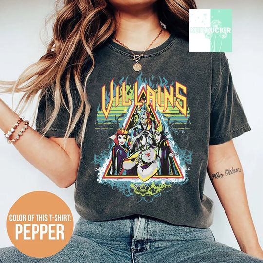 Retro Disney Villains Characters Maleficent Ursula Evil