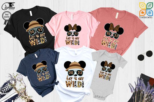 Let's Get Wild 2023 T-Shirt, Animal Kingdom Family T-Shirt, Safari Mode Shirt, Disney Safari T-Shirt