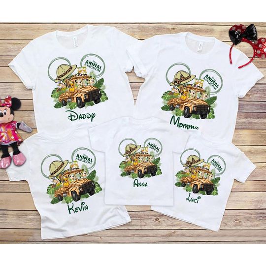 Personalized Leopard Disney Animal Kingdom Shirt, Mickey and Friends Safari Mode Shirt, Disney Safari Trip Shirt