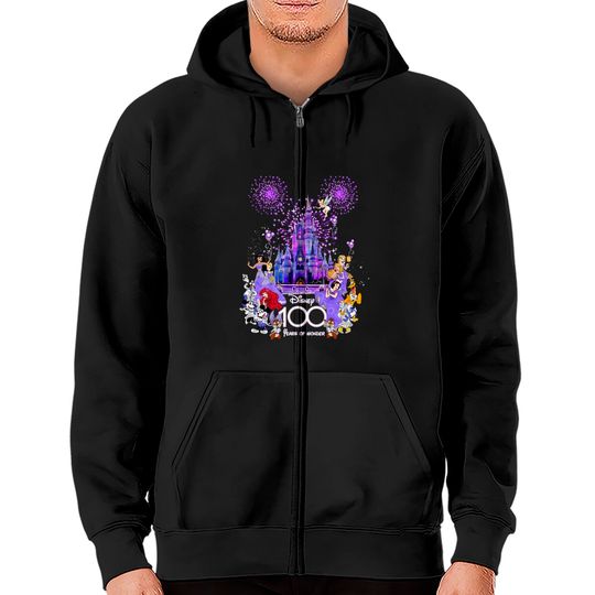 100th Anniversary Zip Hoodies/Disney 100 Years of Wonder Zip Hoodies, Disney 100 Zip Hoodies, Disney Mickey Ear Zip Hoodies