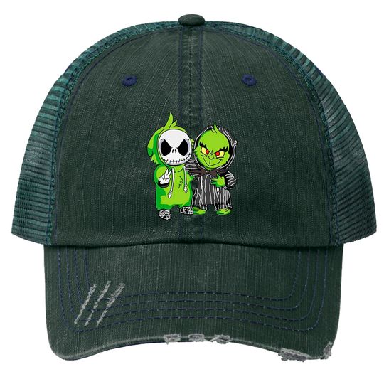 Jack Skellington Print Trucker Hat, Oogie Boogie Print Trucker Hat, Halloween Kids, Disney Print Trucker Hat