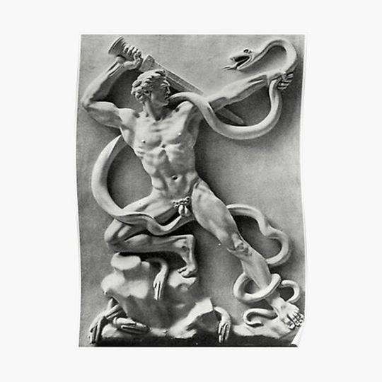 Discover Arno Breker - Battle Against Serpents Premium Matte Vertical Poster