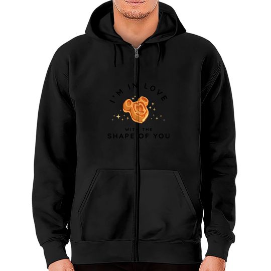 I'm In Love With The Shape Of You Zip Hoodies | Mickey Waffle | Disney Snacks