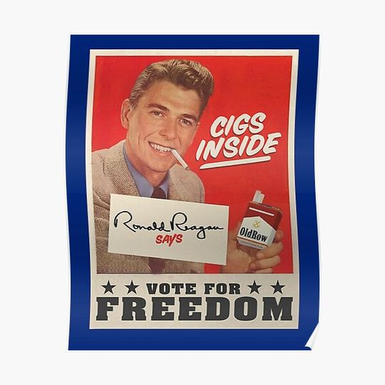 Buy Old Row Cigs Inside Reagan Votefor Freedom Comfort Color Pocket Xl Dm For Men Women Black D Premium Matte Vertical Poster