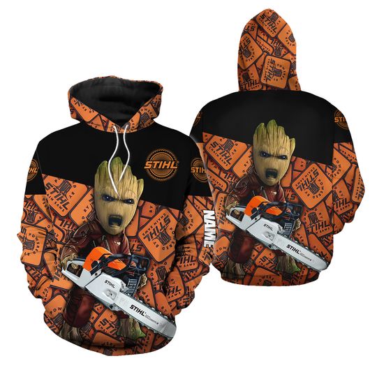 Logger Gift Groot Gift STIHLGroot Hoodie Personalized Unisex Hoodie Pullover Clothes