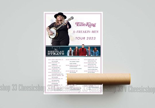 Discover Elle King world tour 2023 Poster- World Tour 2023 Poster