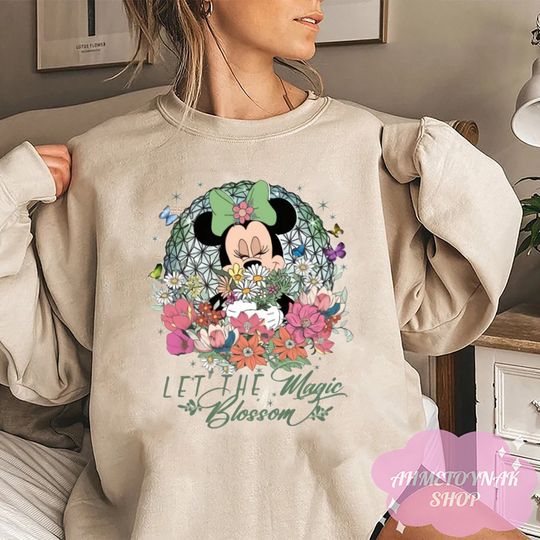 Disney Epcot Sweatshirt, Let the magic Blossom Disney Epcot flower and Garden Festival