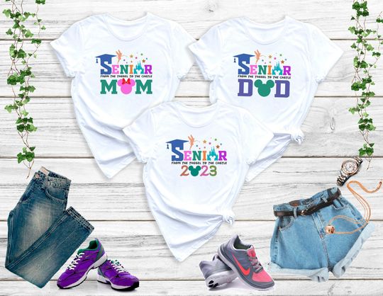 Disney Graduation Shirt, Disney Senior Shirt, Disney Family Graduate, Disney Senior Mom, Disney Senior Dad Shirt