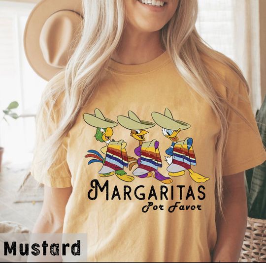 Vintage Disney The Three Caballeros shirt, Retro Disney Margarita shirt, Disney Epcot shirt, Margarita Epcot shirt